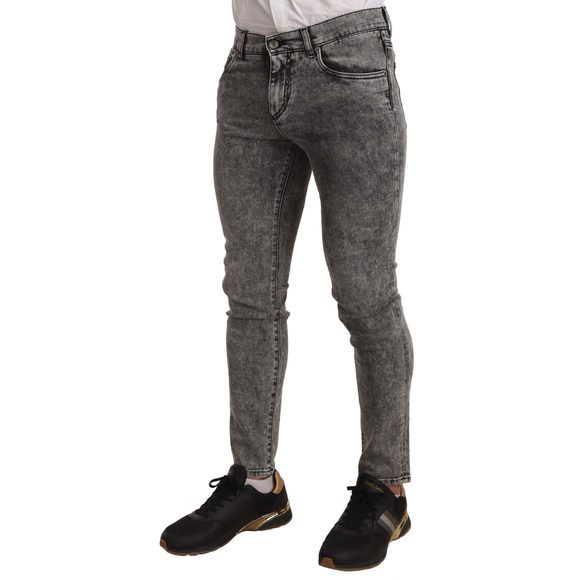 Dolce & Gabbana Gray Faded Soft Cotton Slim Fit Denim Jeans - Picture 2 of 4